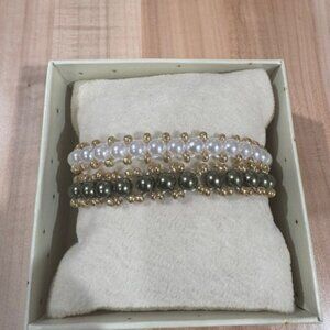 Set of two handmade bracelets with an intricate design